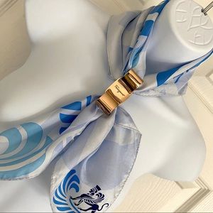 Ferragamo Vara Bow Upcycled Scarf Clip